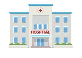 flat hospital building illustration 1344 105